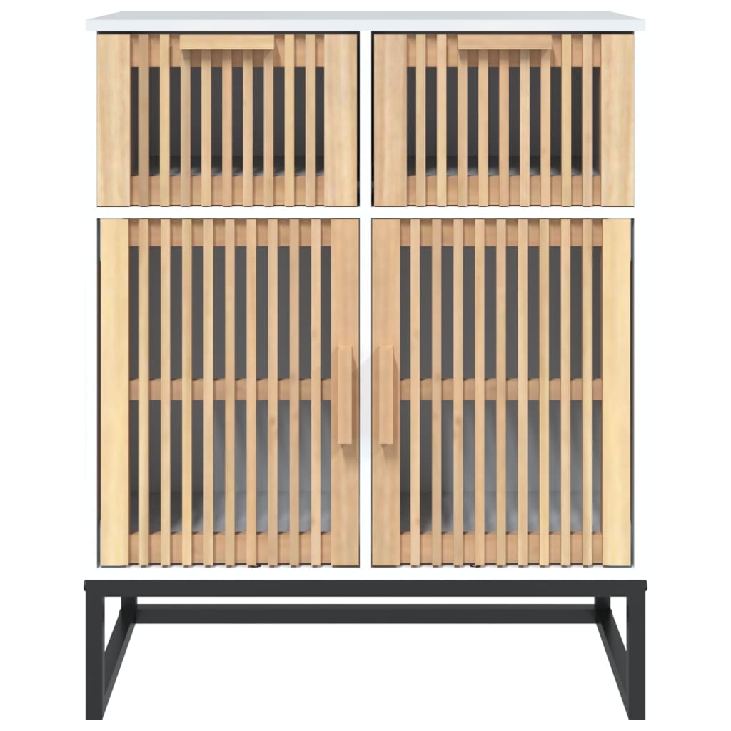 Dressoir 60x30x75 cm bewerkt hout wit is nu te koop bij PeponiXL, paradijselijk wonen!