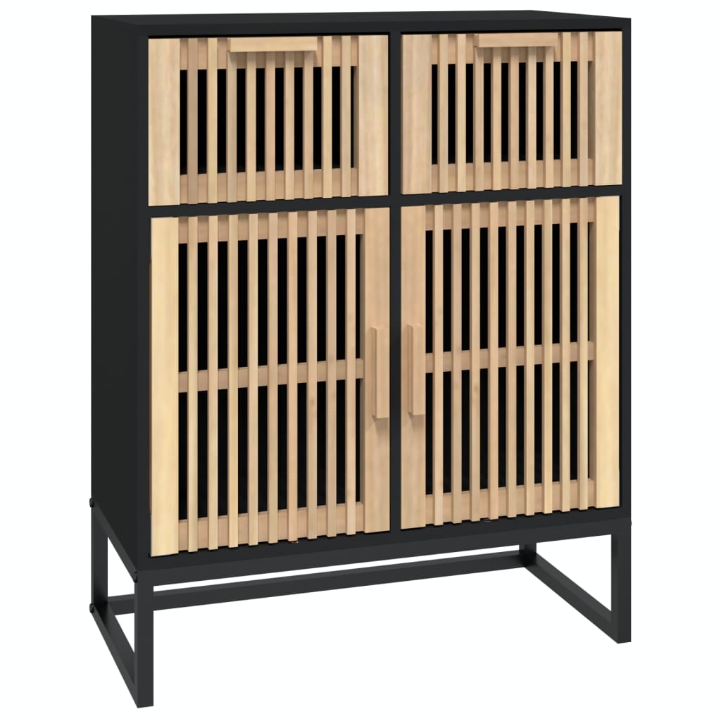 Dressoir 60x30x75 cm bewerkt hout zwart is nu te koop bij PeponiXL, paradijselijk wonen!