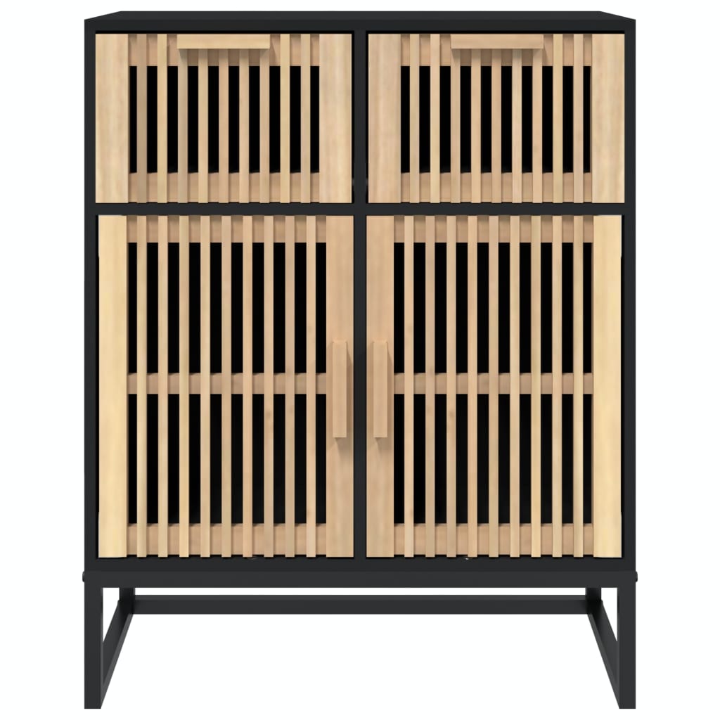 Dressoir 60x30x75 cm bewerkt hout zwart is nu te koop bij PeponiXL, paradijselijk wonen!