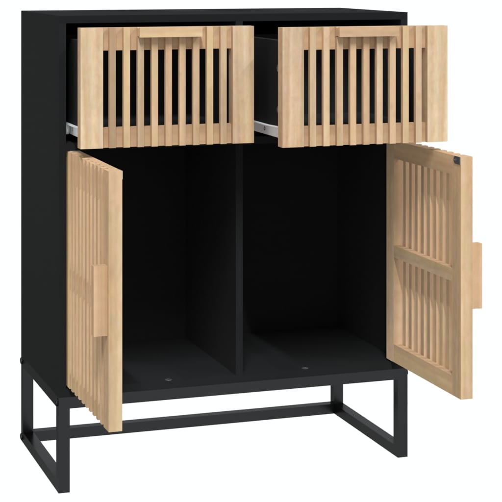 Dressoir 60x30x75 cm bewerkt hout zwart is nu te koop bij PeponiXL, paradijselijk wonen!
