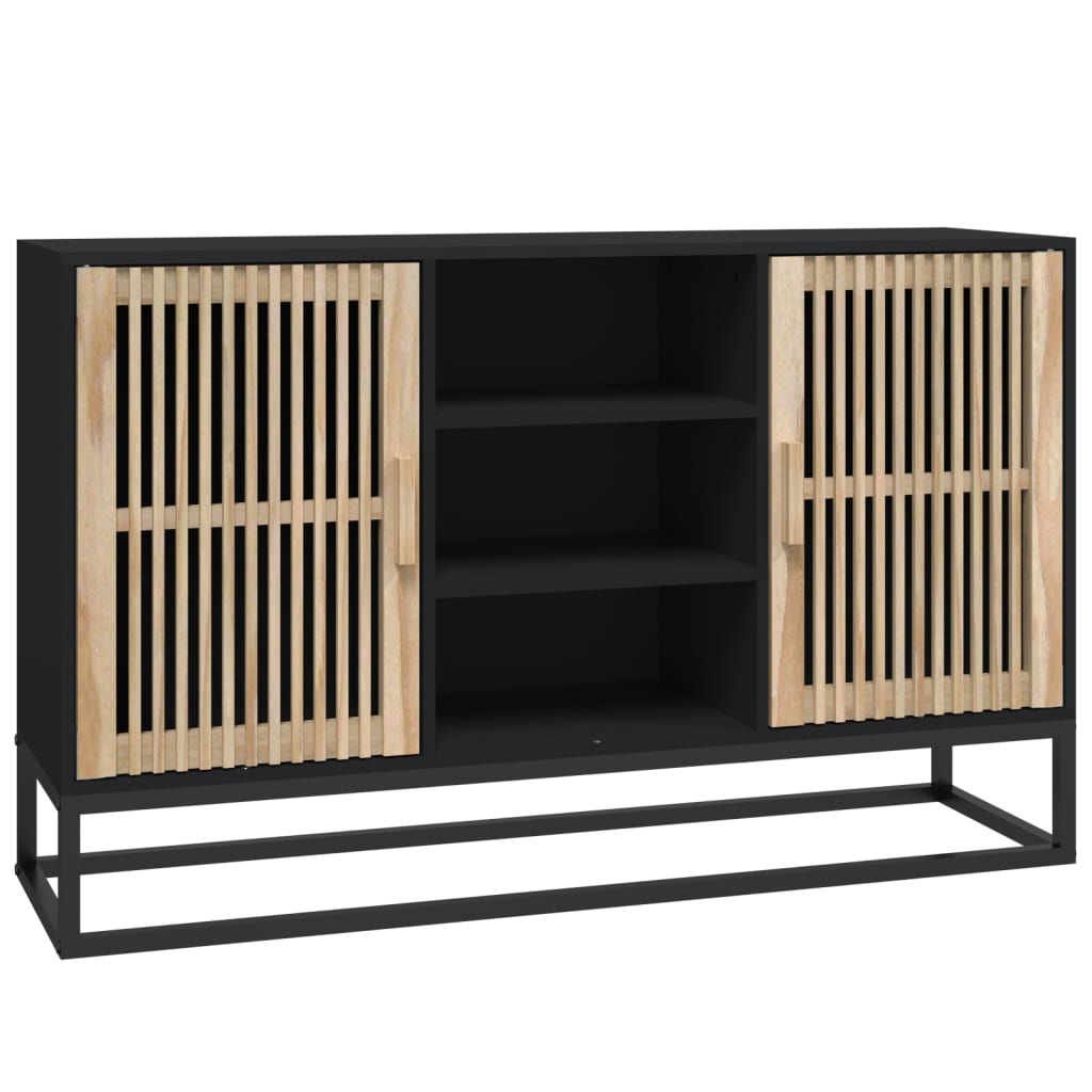 Dressoir 105x30x65 cm bewerkt hout zwart is nu te koop bij PeponiXL, paradijselijk wonen!