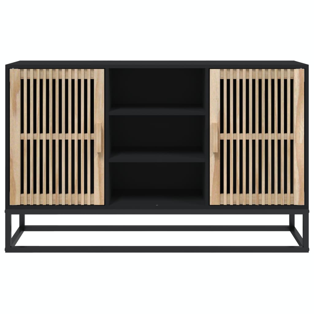 Dressoir 105x30x65 cm bewerkt hout zwart is nu te koop bij PeponiXL, paradijselijk wonen!