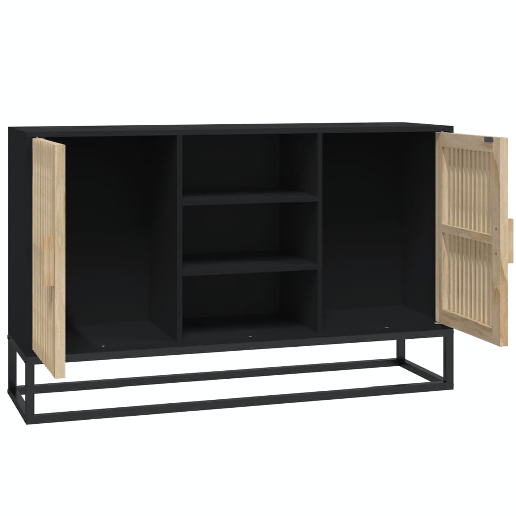 Dressoir 105x30x65 cm bewerkt hout zwart is nu te koop bij PeponiXL, paradijselijk wonen!