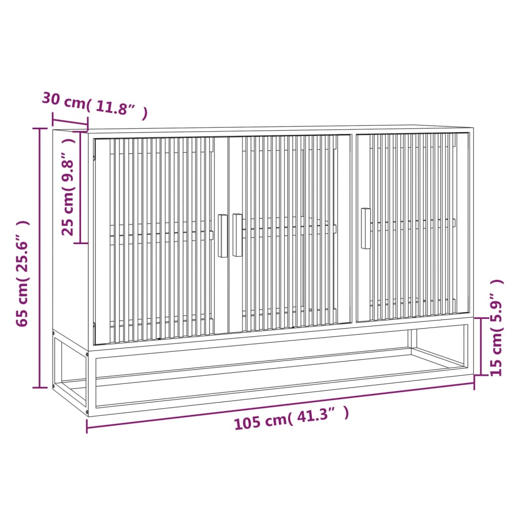 Dressoir 105x30x65 cm bewerkt hout wit is nu te koop bij PeponiXL, paradijselijk wonen!