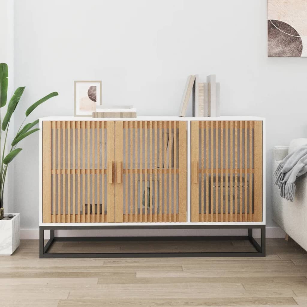 Dressoir 105x30x65 cm bewerkt hout wit is nu te koop bij PeponiXL, paradijselijk wonen!