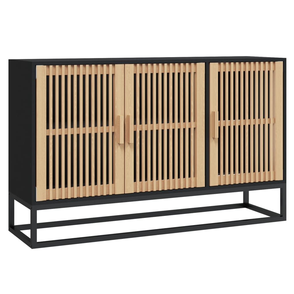 Dressoir 105x30x65 cm bewerkt hout zwart is nu te koop bij PeponiXL, paradijselijk wonen!