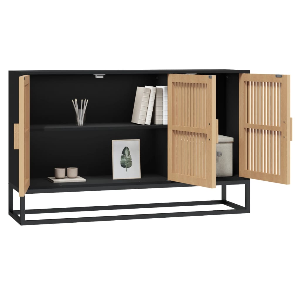 Dressoir 105x30x65 cm bewerkt hout zwart is nu te koop bij PeponiXL, paradijselijk wonen!