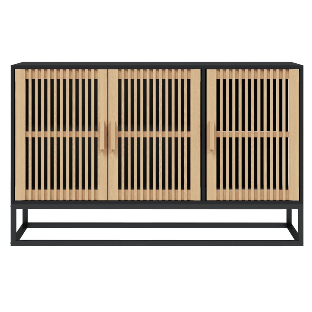Dressoir 105x30x65 cm bewerkt hout zwart is nu te koop bij PeponiXL, paradijselijk wonen!