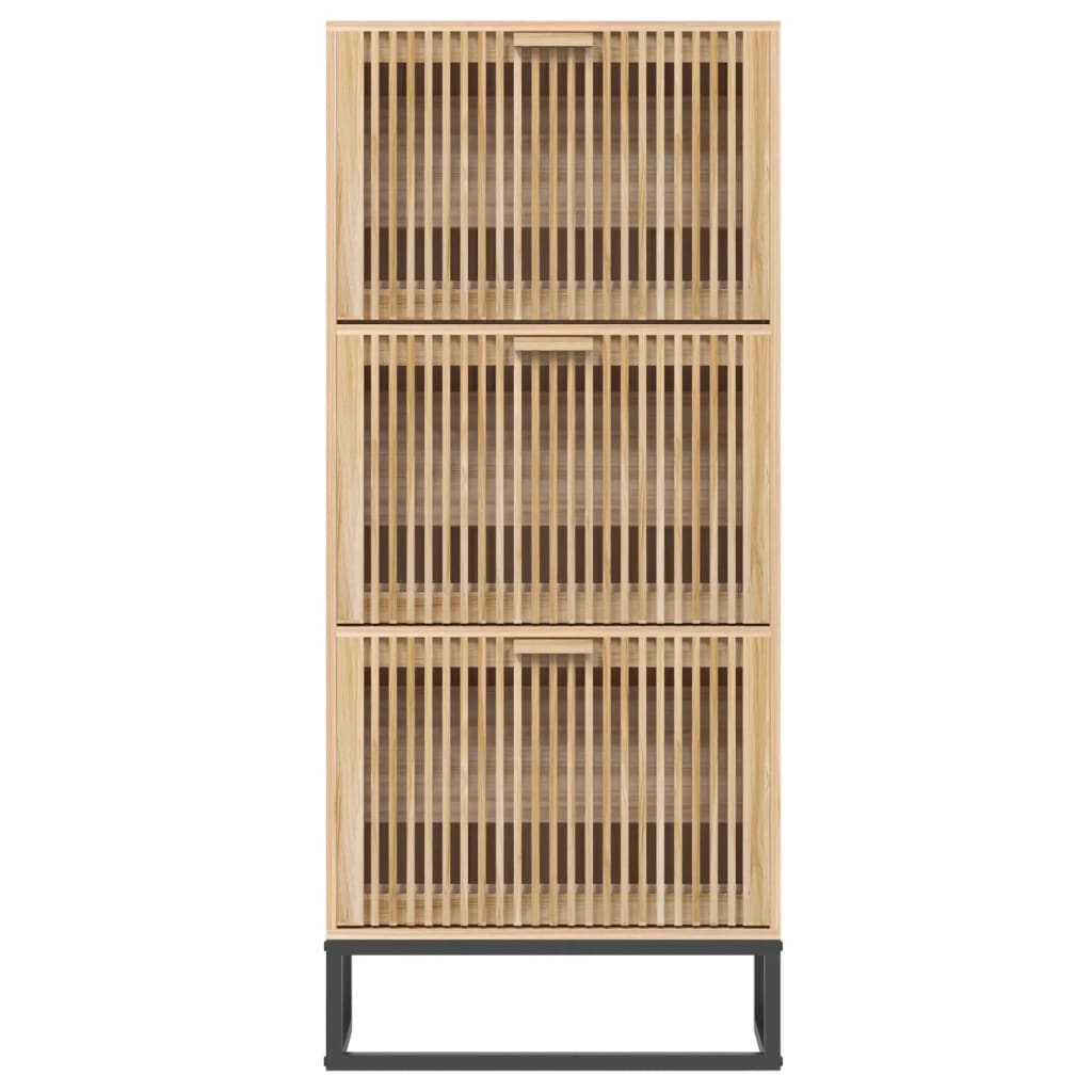 Schoenenkast 52x25x120 cm bewerkt hout is nu te koop bij PeponiXL, paradijselijk wonen!