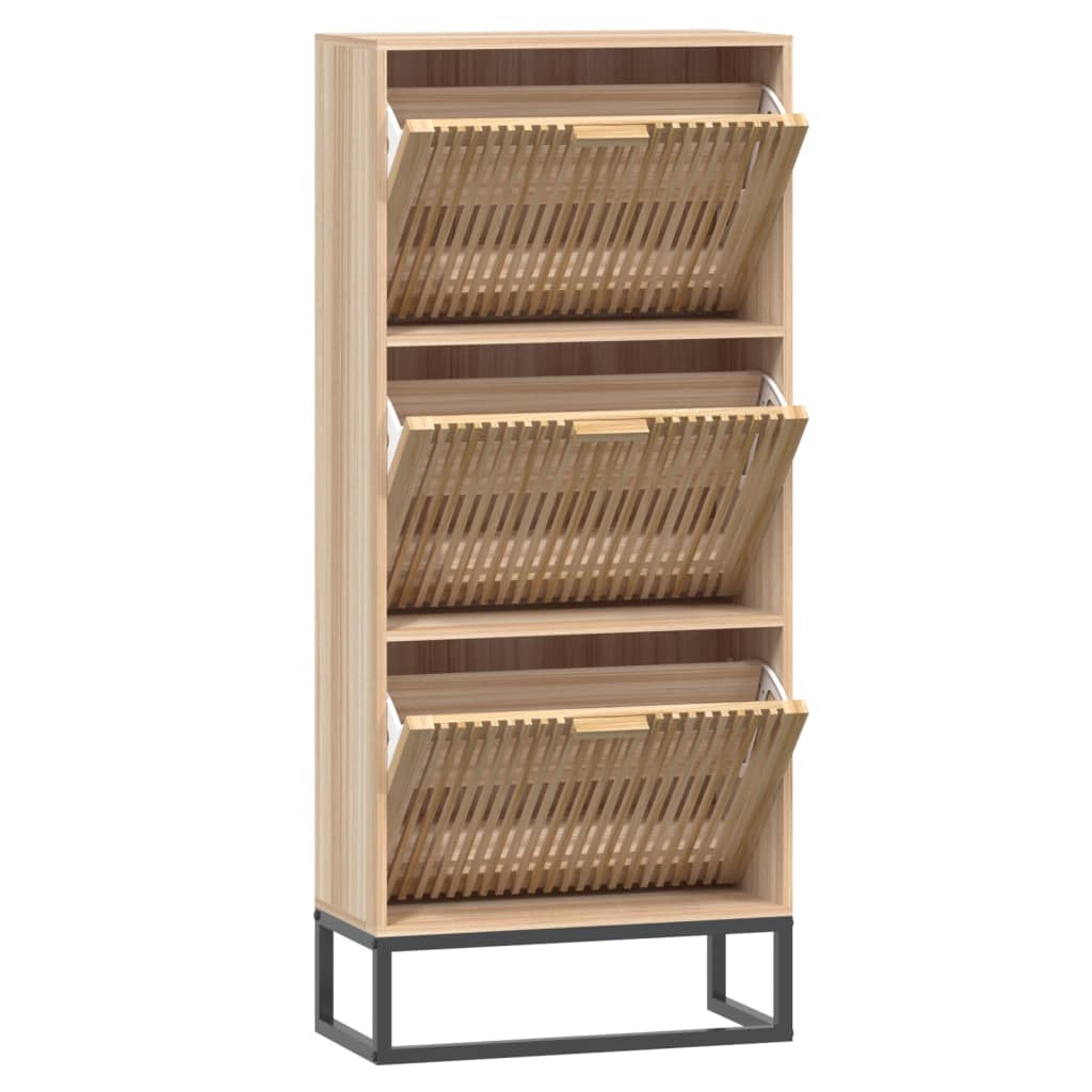 Schoenenkast 52x25x120 cm bewerkt hout is nu te koop bij PeponiXL, paradijselijk wonen!