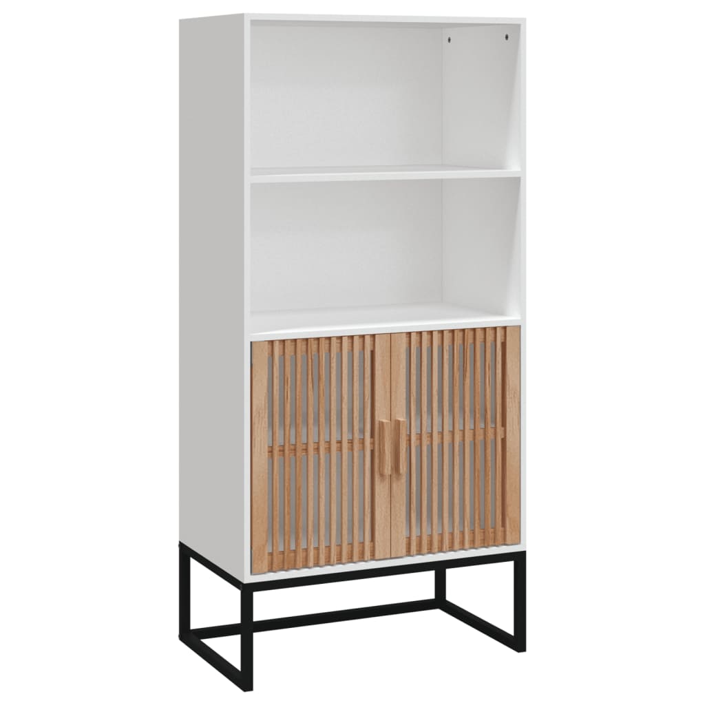Hoge kast 60x35x125 cm bewerkt hout wit is nu te koop bij PeponiXL, paradijselijk wonen!