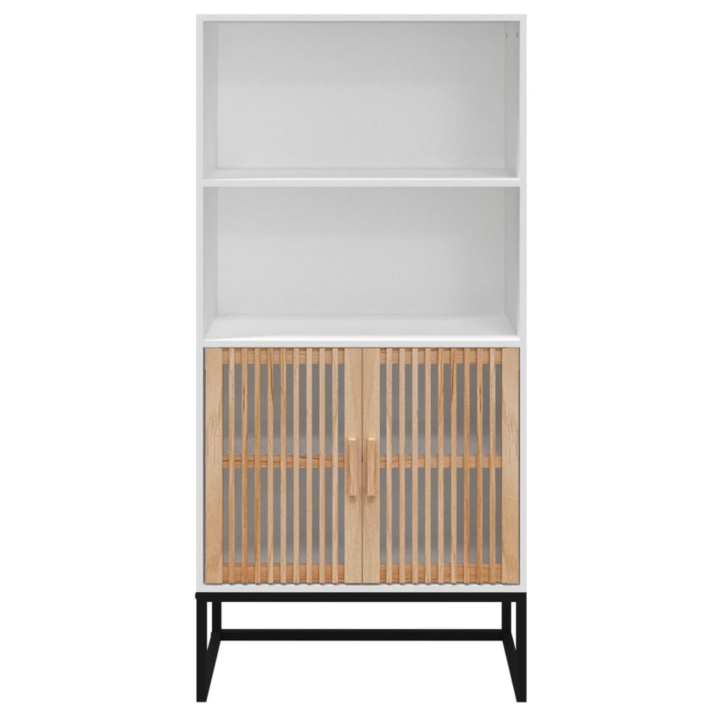 Hoge kast 60x35x125 cm bewerkt hout wit is nu te koop bij PeponiXL, paradijselijk wonen!
