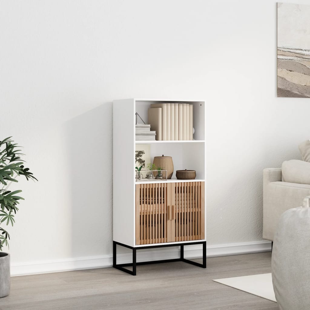 Hoge kast 60x35x125 cm bewerkt hout wit is nu te koop bij PeponiXL, paradijselijk wonen!