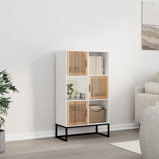 Hoge kast 70x35x125 cm bewerkt hout wit is nu te koop bij PeponiXL, paradijselijk wonen!