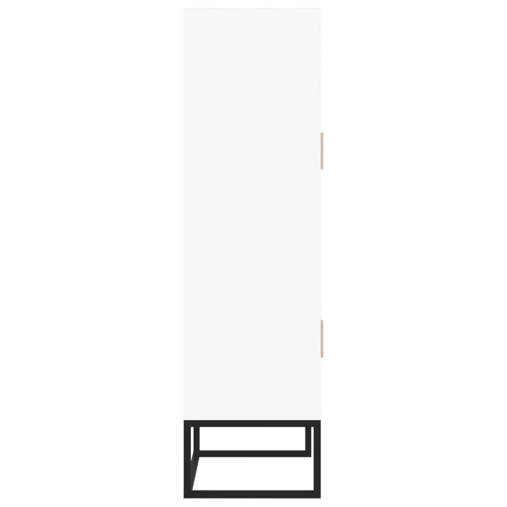 Hoge kast 70x35x125 cm bewerkt hout wit is nu te koop bij PeponiXL, paradijselijk wonen!