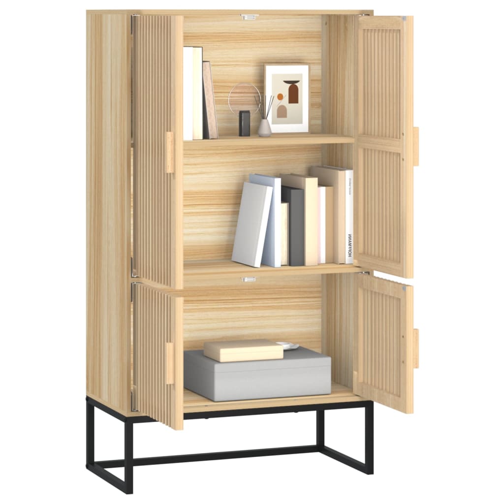 Hoge kast 70x35x125 cm bewerkt hout is nu te koop bij PeponiXL, paradijselijk wonen!