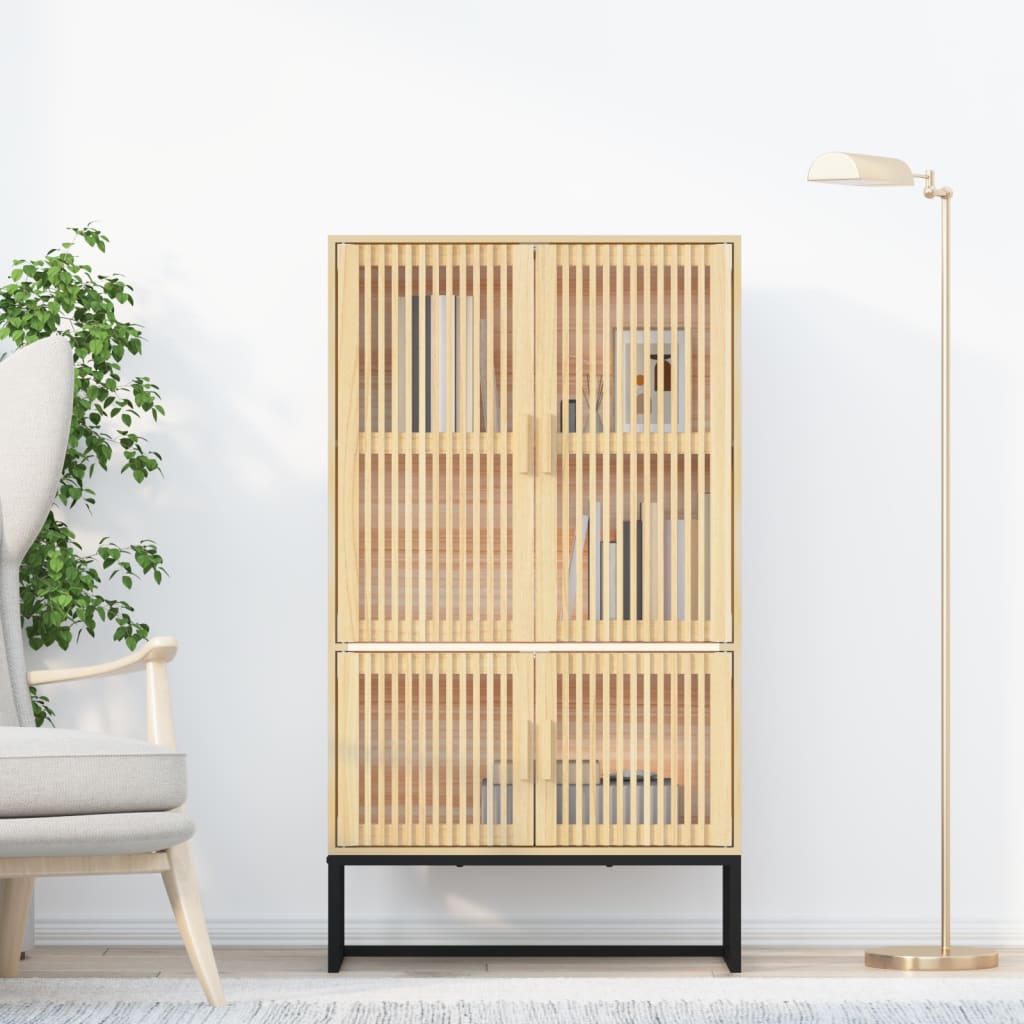 Hoge kast 70x35x125 cm bewerkt hout is nu te koop bij PeponiXL, paradijselijk wonen!