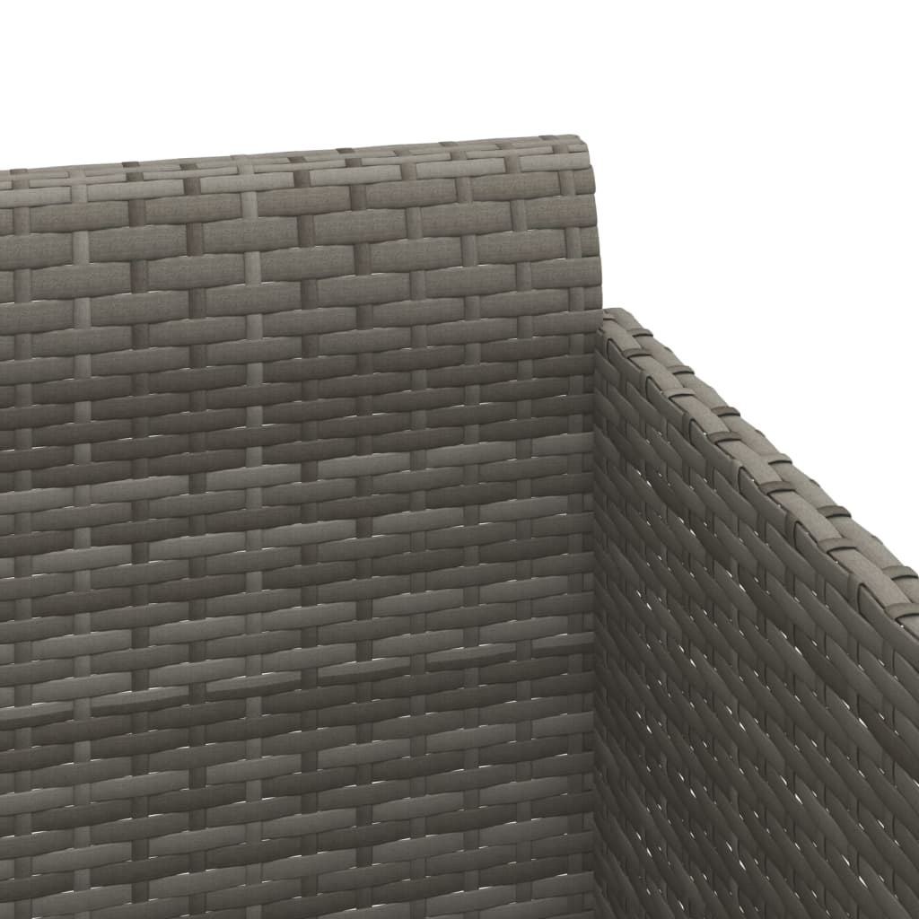 Ligbed met kussens 182x118x63 cm poly rattan grijs is nu te koop bij PeponiXL, paradijselijk wonen!