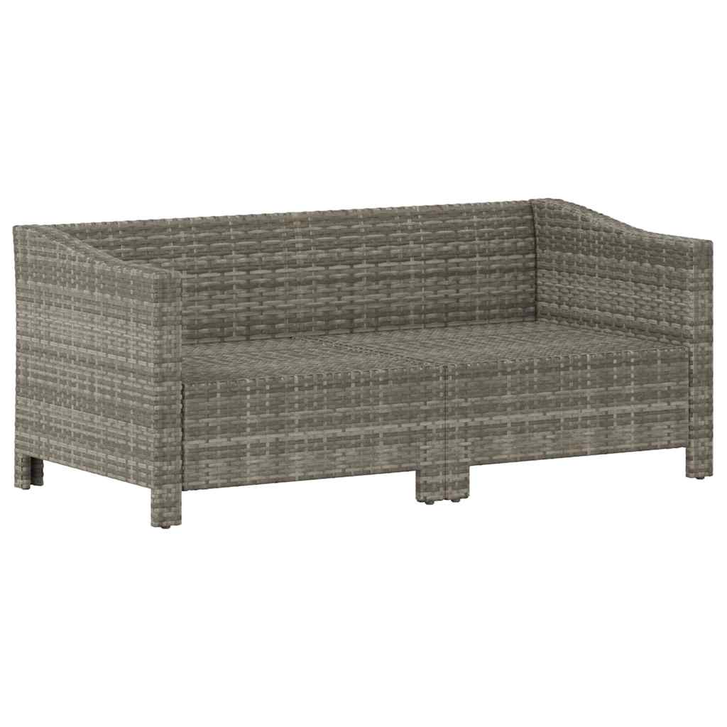 2-delige tuinloungeset met kussens grijs poly rattan is nu te koop bij PeponiXL, paradijselijk wonen!