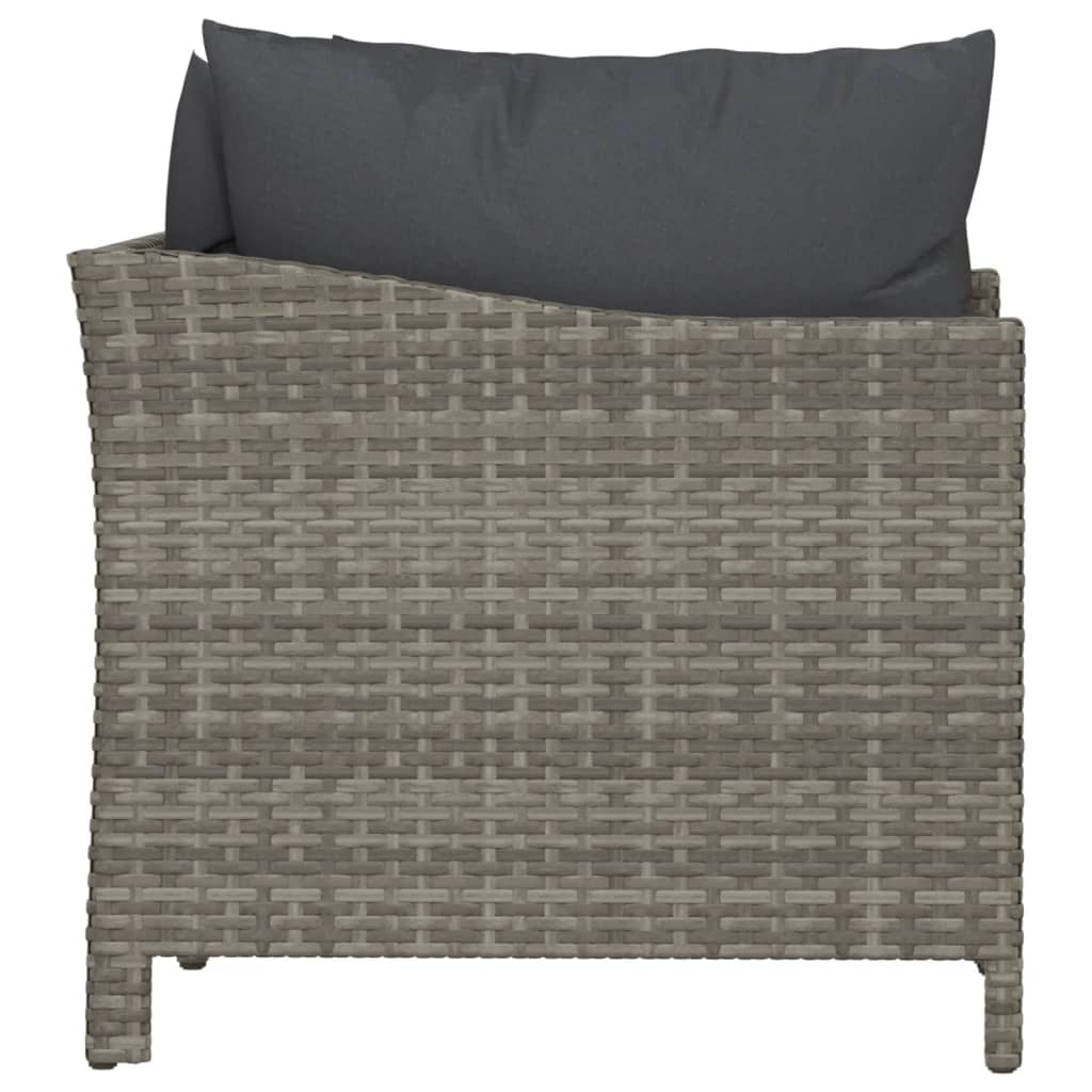 2-delige tuinloungeset met kussens grijs poly rattan is nu te koop bij PeponiXL, paradijselijk wonen!