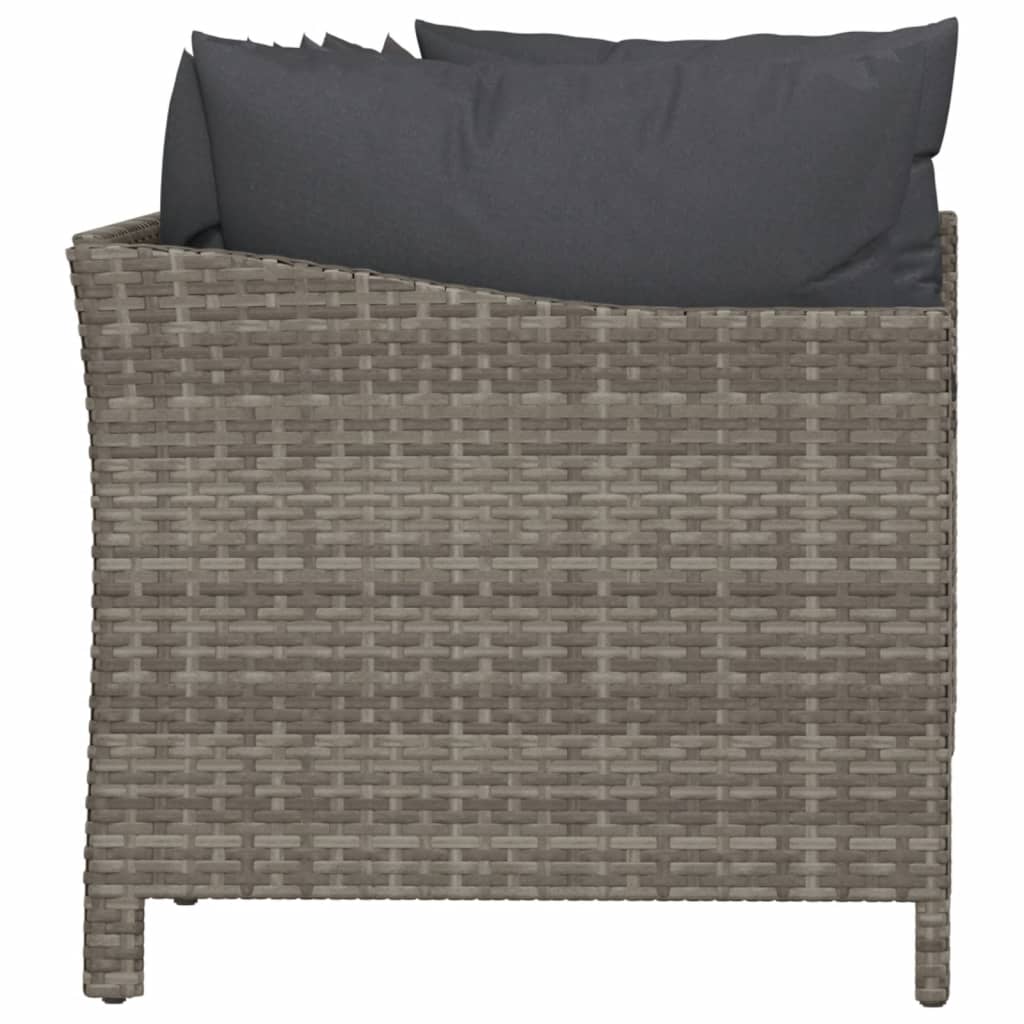 4-delige tuinloungeset met kussens grijs poly rattan is nu te koop bij PeponiXL, paradijselijk wonen!