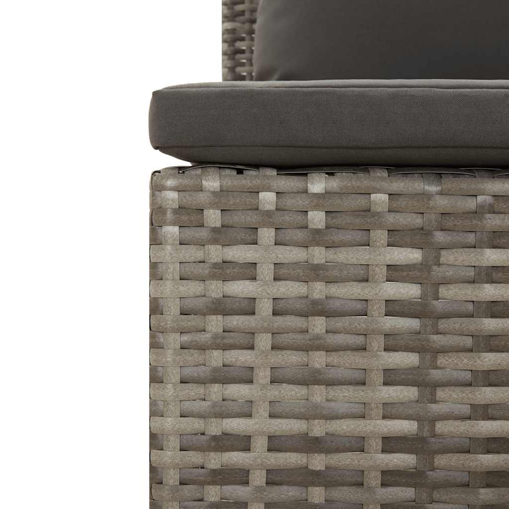 4-delige tuinloungeset met kussens grijs poly rattan is nu te koop bij PeponiXL, paradijselijk wonen!