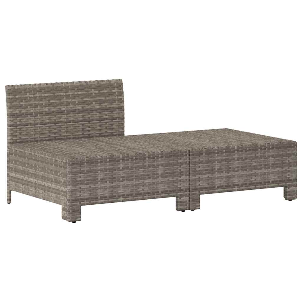2-delige tuinloungeset met kussens grijs poly rattan is nu te koop bij PeponiXL, paradijselijk wonen!
