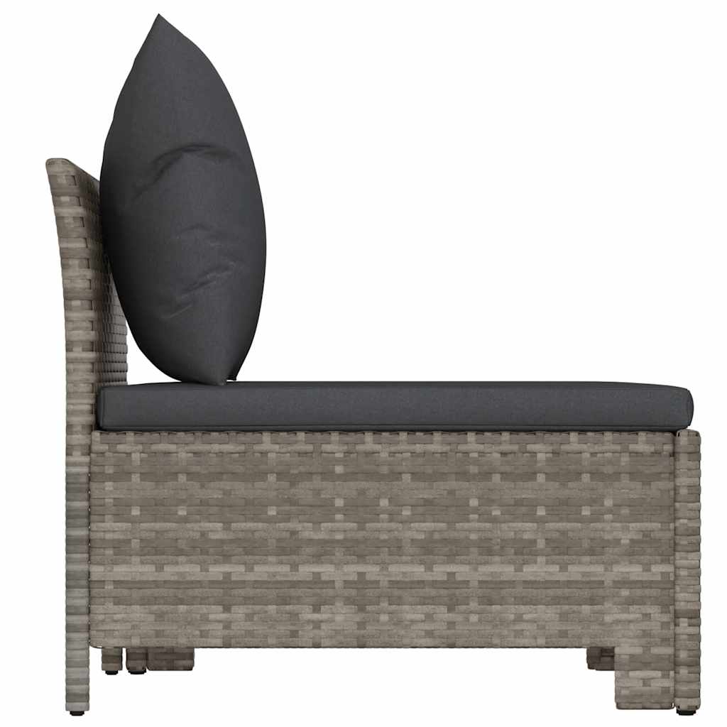 2-delige tuinloungeset met kussens grijs poly rattan is nu te koop bij PeponiXL, paradijselijk wonen!