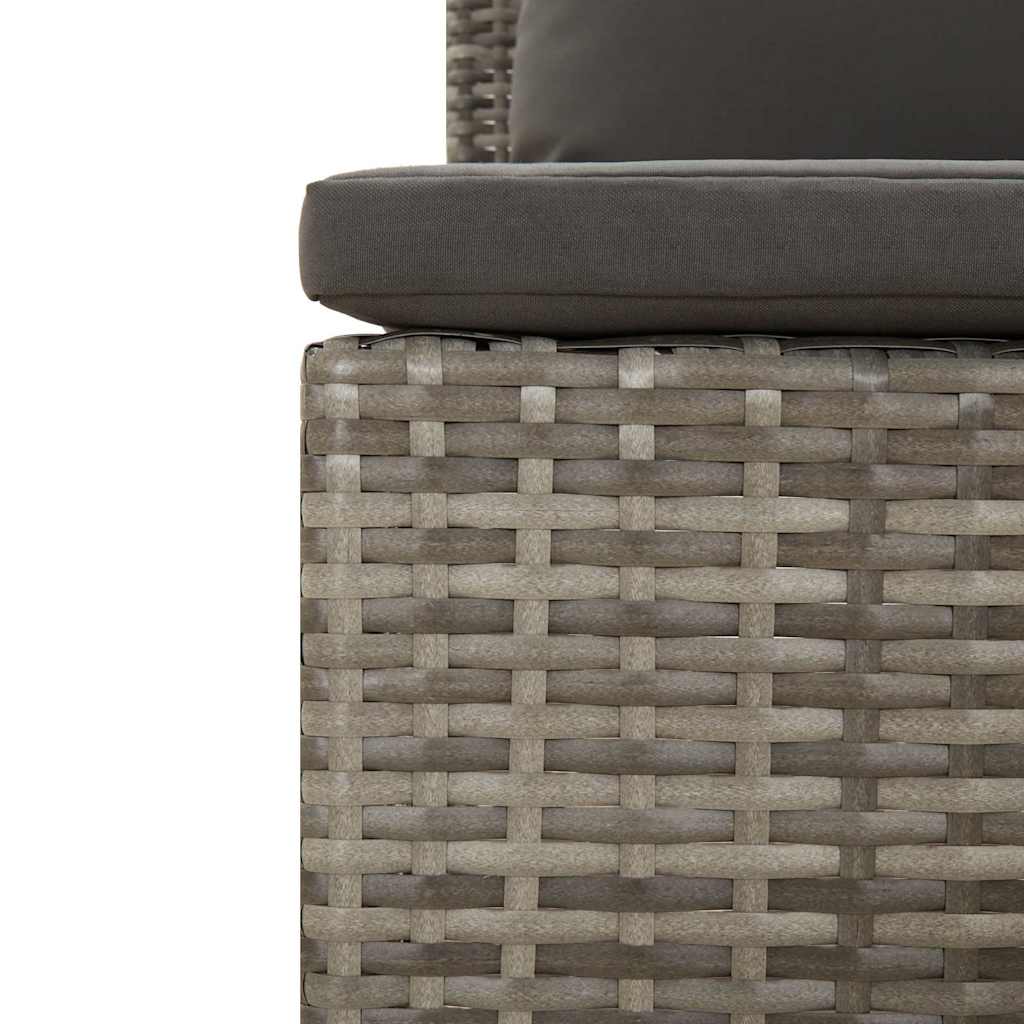 2-delige tuinloungeset met kussens grijs poly rattan is nu te koop bij PeponiXL, paradijselijk wonen!