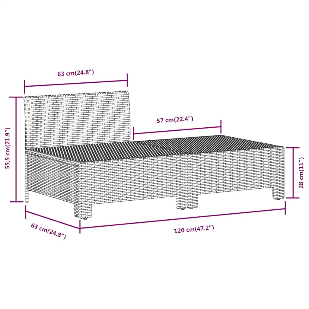 2-delige tuinloungeset met kussens grijs poly rattan is nu te koop bij PeponiXL, paradijselijk wonen!