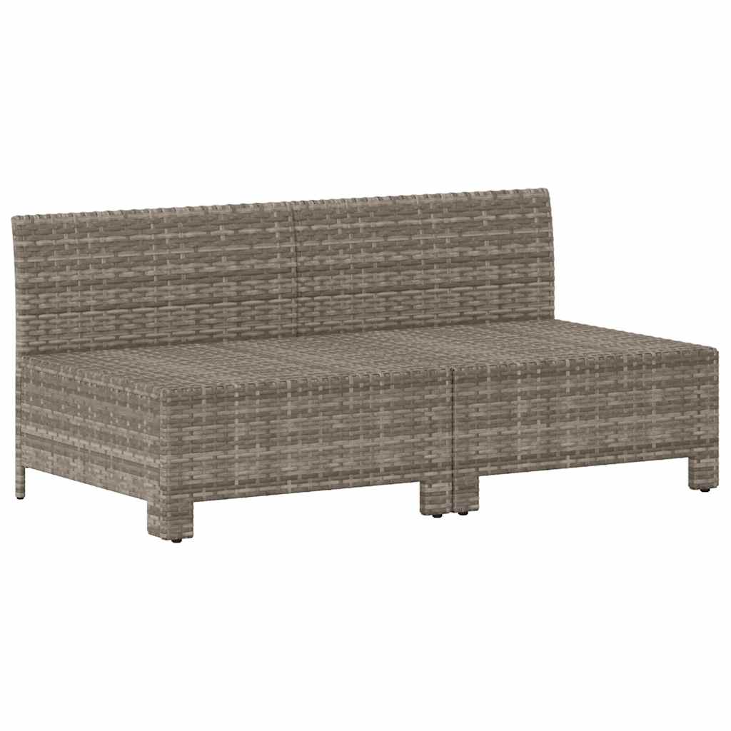 Tuinbank 2-zits met kussens poly rattan grijs is nu te koop bij PeponiXL, paradijselijk wonen!