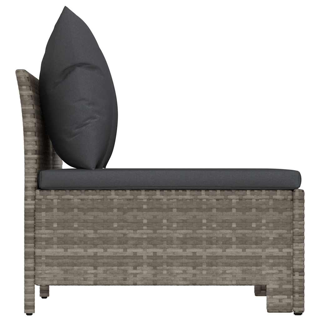 Tuinbank 2-zits met kussens poly rattan grijs is nu te koop bij PeponiXL, paradijselijk wonen!