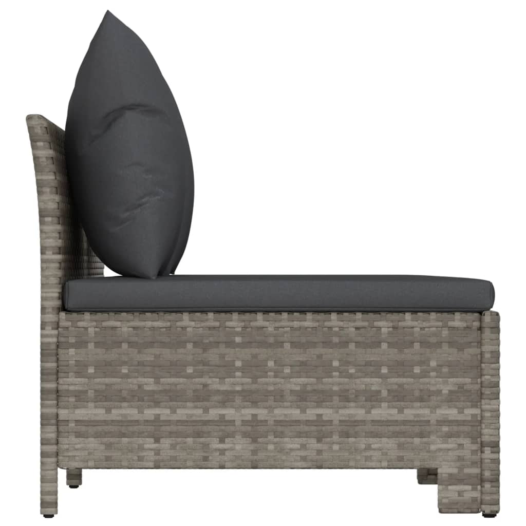 3-delige tuinloungeset met kussens grijs poly rattan is nu te koop bij PeponiXL, paradijselijk wonen!