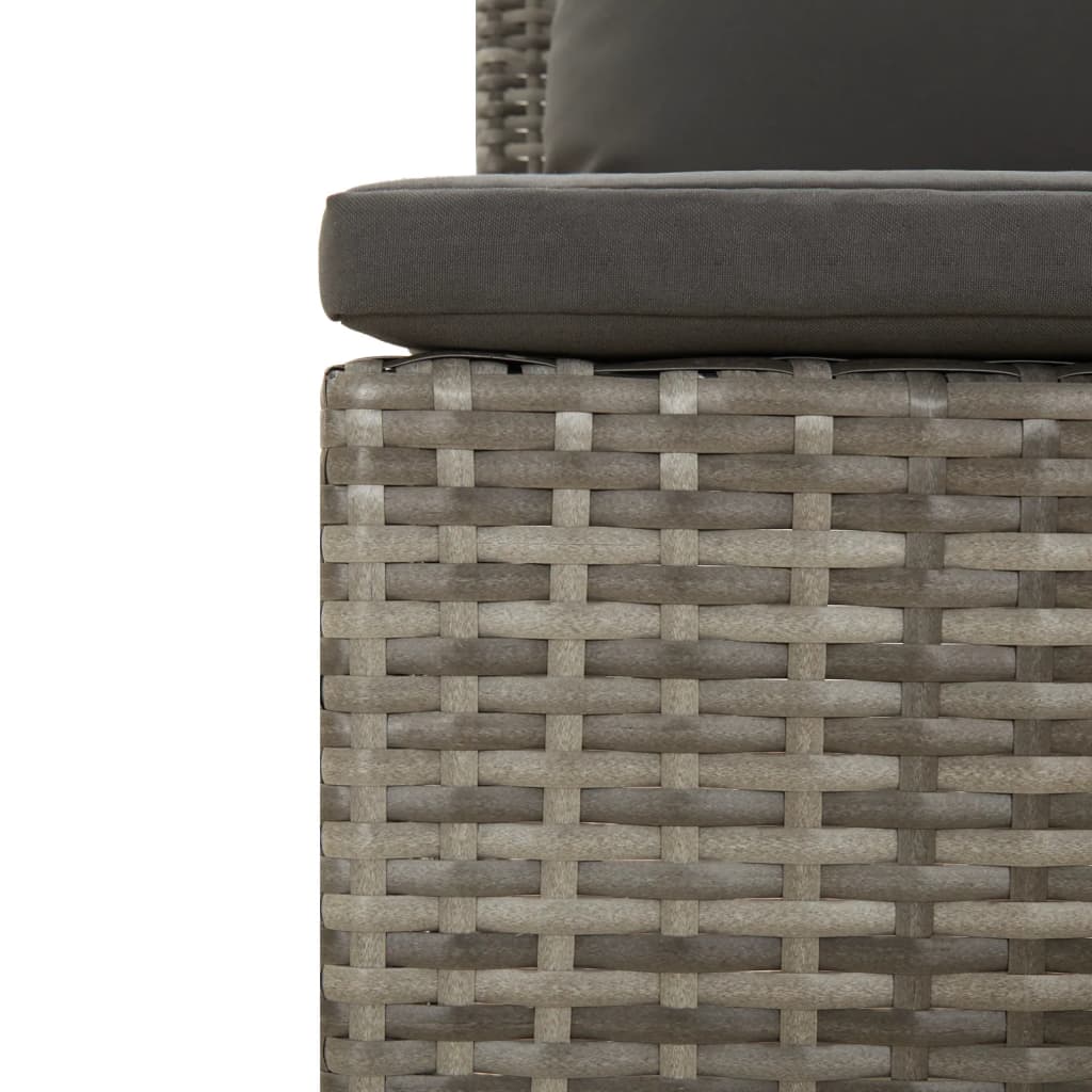 3-delige tuinloungeset met kussens grijs poly rattan is nu te koop bij PeponiXL, paradijselijk wonen!