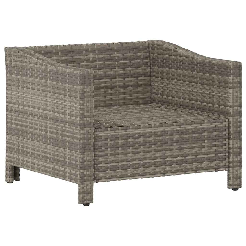 Tuinfauteuil met kussen grijs poly rattan is nu te koop bij PeponiXL, paradijselijk wonen!