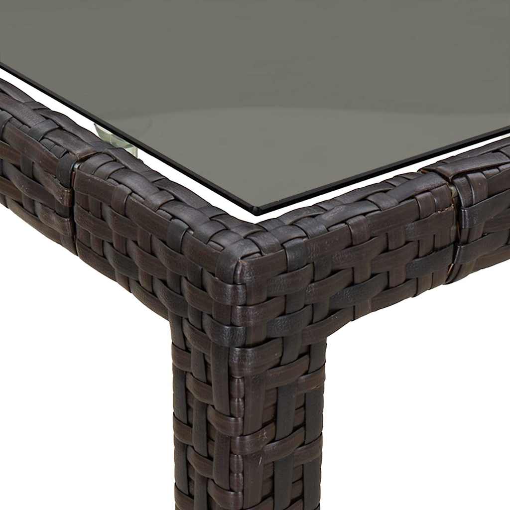 Tuinstafel Bruin 90 x 90 x 75 cm poly rattan is nu te koop bij PeponiXL, paradijselijk wonen!