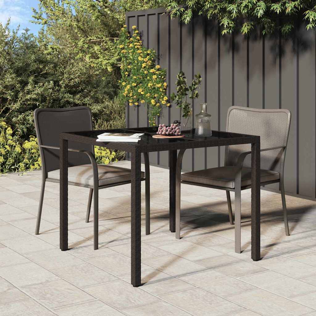 Tuinstafel Bruin 90 x 90 x 75 cm poly rattan is nu te koop bij PeponiXL, paradijselijk wonen!