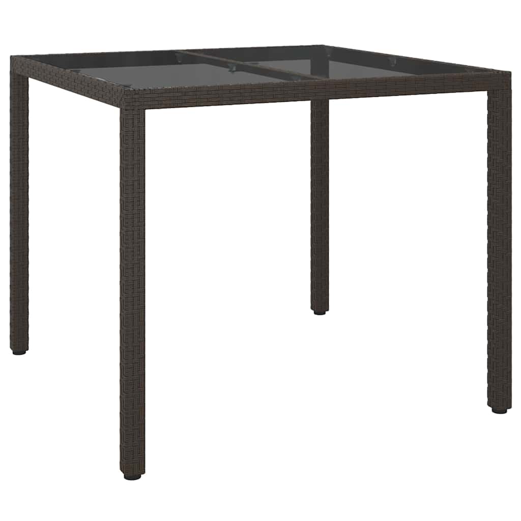 Tuinstafel Bruin 90 x 90 x 75 cm poly rattan is nu te koop bij PeponiXL, paradijselijk wonen!