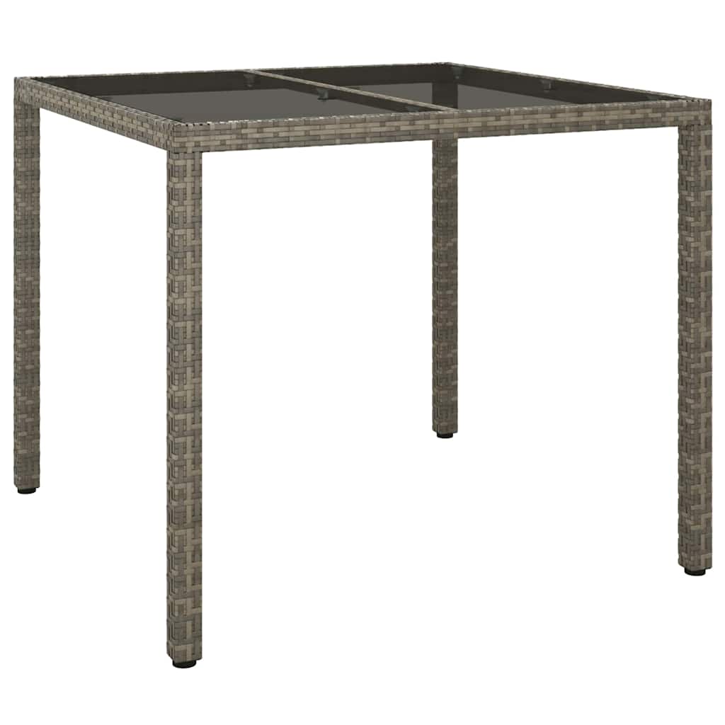 Tuinstafel Grijs 90 x 90 x 75 cm poly rattan is nu te koop bij PeponiXL, paradijselijk wonen!