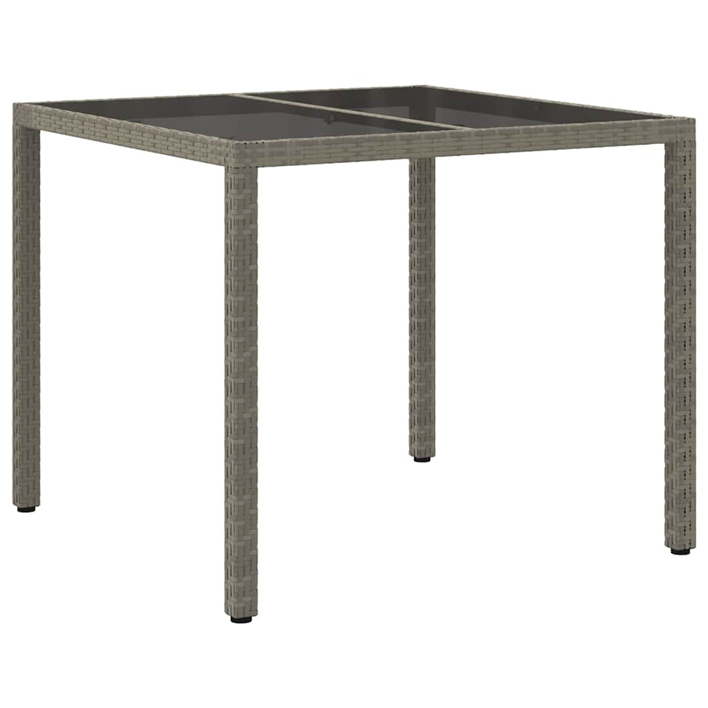 Tuinstafel Grijs 90 x 90 x 75 cm poly rattan is nu te koop bij PeponiXL, paradijselijk wonen!