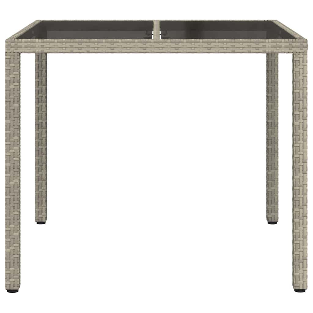 Tuinstafel Grijs 90 x 90 x 75 cm poly rattan is nu te koop bij PeponiXL, paradijselijk wonen!