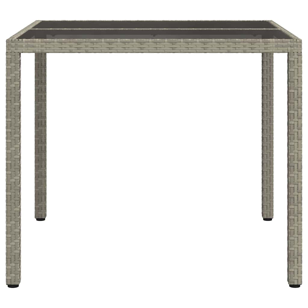 Tuinstafel Grijs 90 x 90 x 75 cm poly rattan is nu te koop bij PeponiXL, paradijselijk wonen!