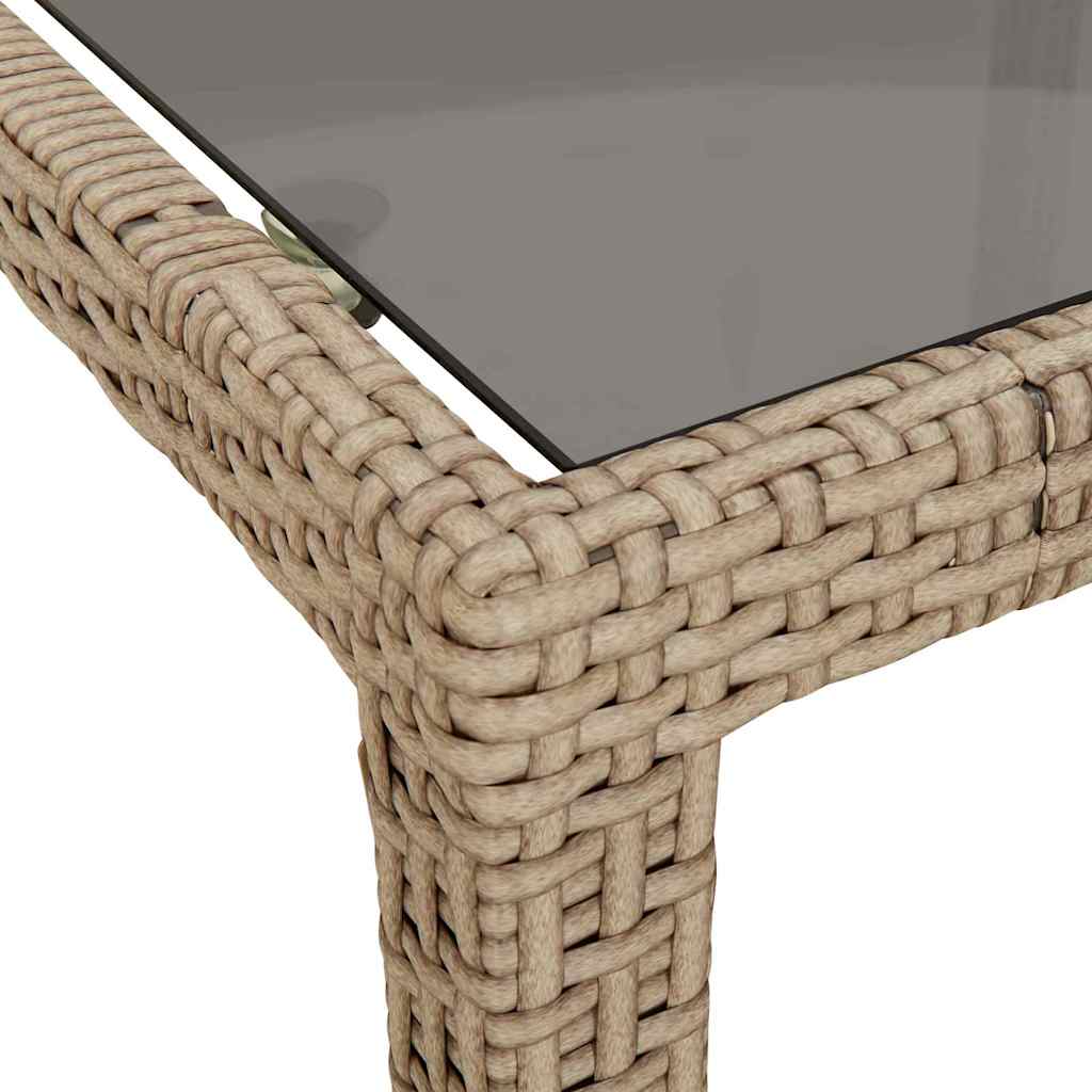 Tuinstafel Beige 90 x 90 x 75 cm poly rattan is nu te koop bij PeponiXL, paradijselijk wonen!