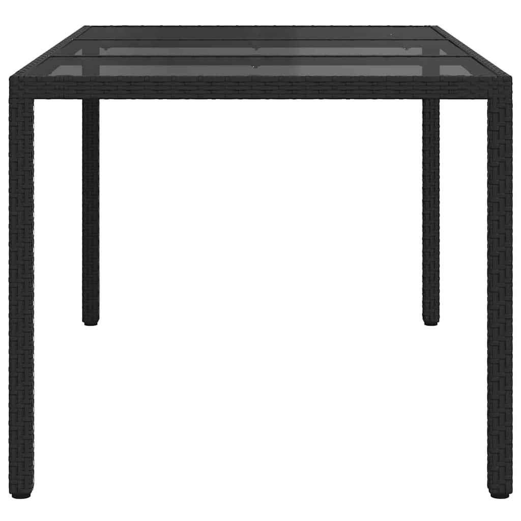 Tuinstafel Zwart 150 x 90 x 75 cm poly rattan is nu te koop bij PeponiXL, paradijselijk wonen!