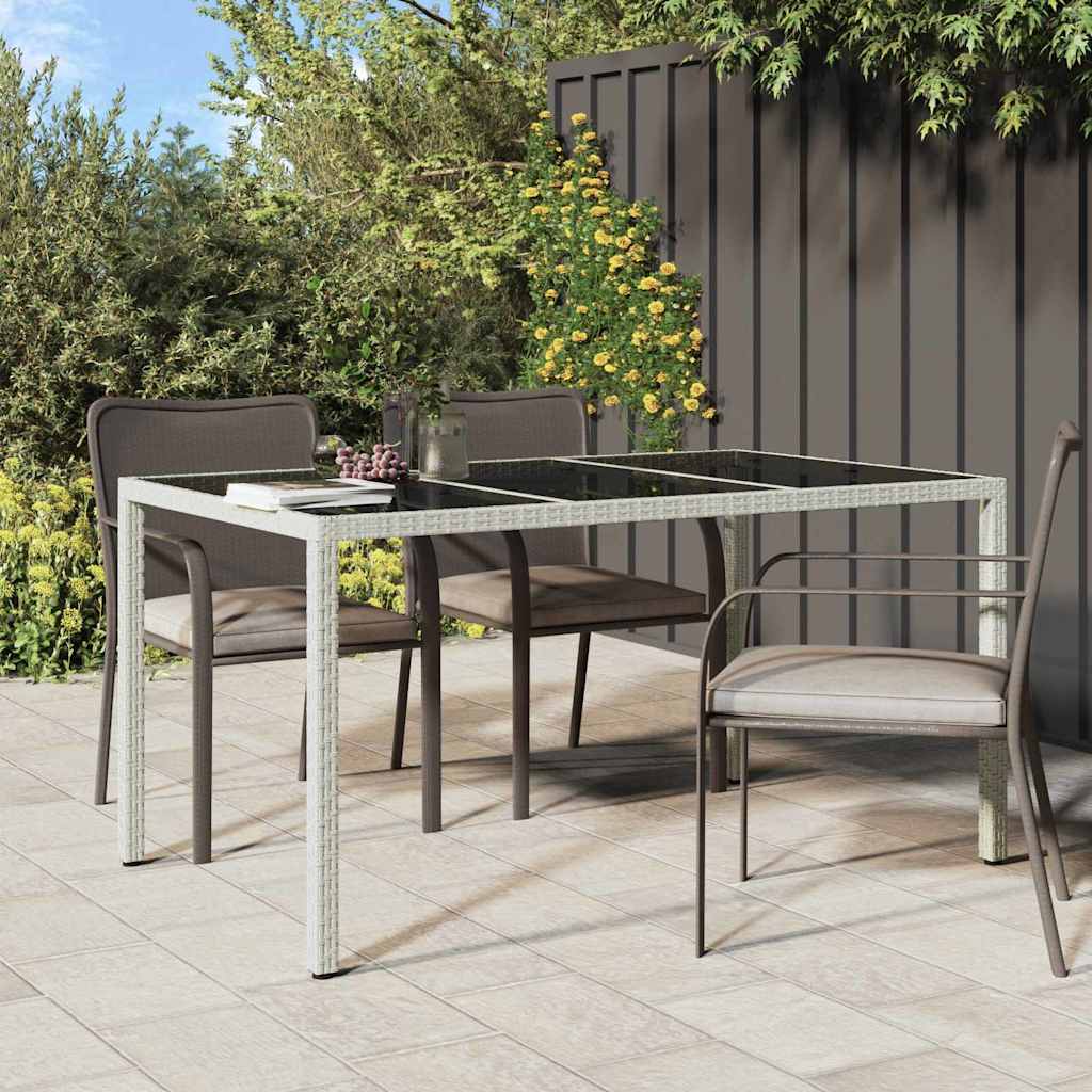 Tuinstafel Wit 150 x 90 x 75 cm poly rattan is nu te koop bij PeponiXL, paradijselijk wonen!