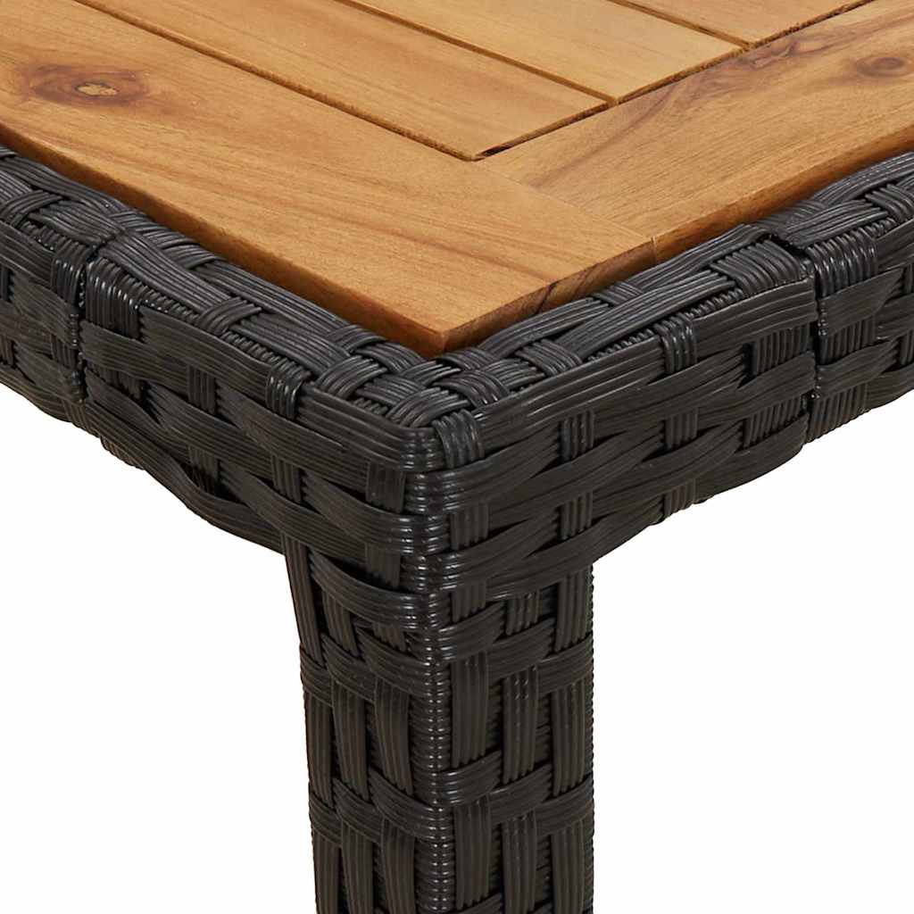 Tuinstafel Zwart 150 x 90 x 75 cm poly rattan is nu te koop bij PeponiXL, paradijselijk wonen!