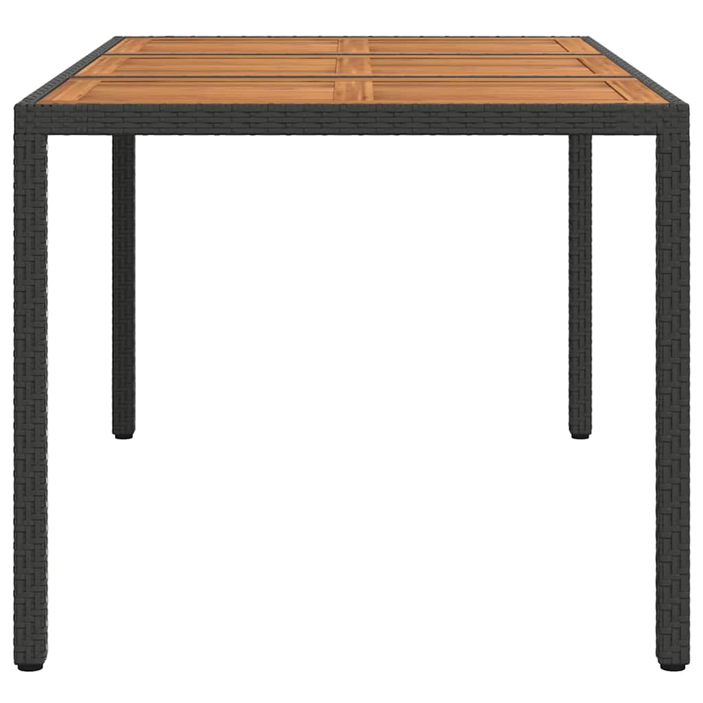 Tuinstafel Zwart 150 x 90 x 75 cm poly rattan is nu te koop bij PeponiXL, paradijselijk wonen!
