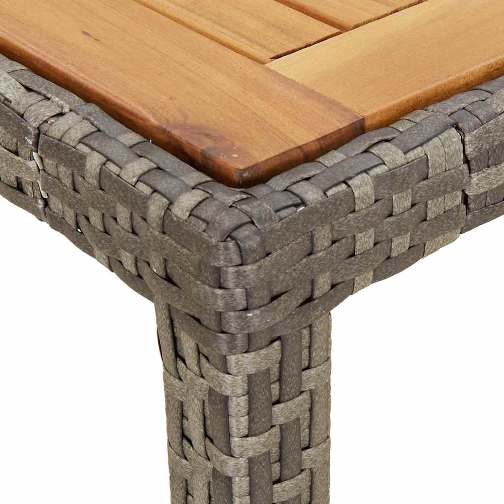 Tuinstafel Grijs 150 x 90 x 75 cm poly rattan is nu te koop bij PeponiXL, paradijselijk wonen!