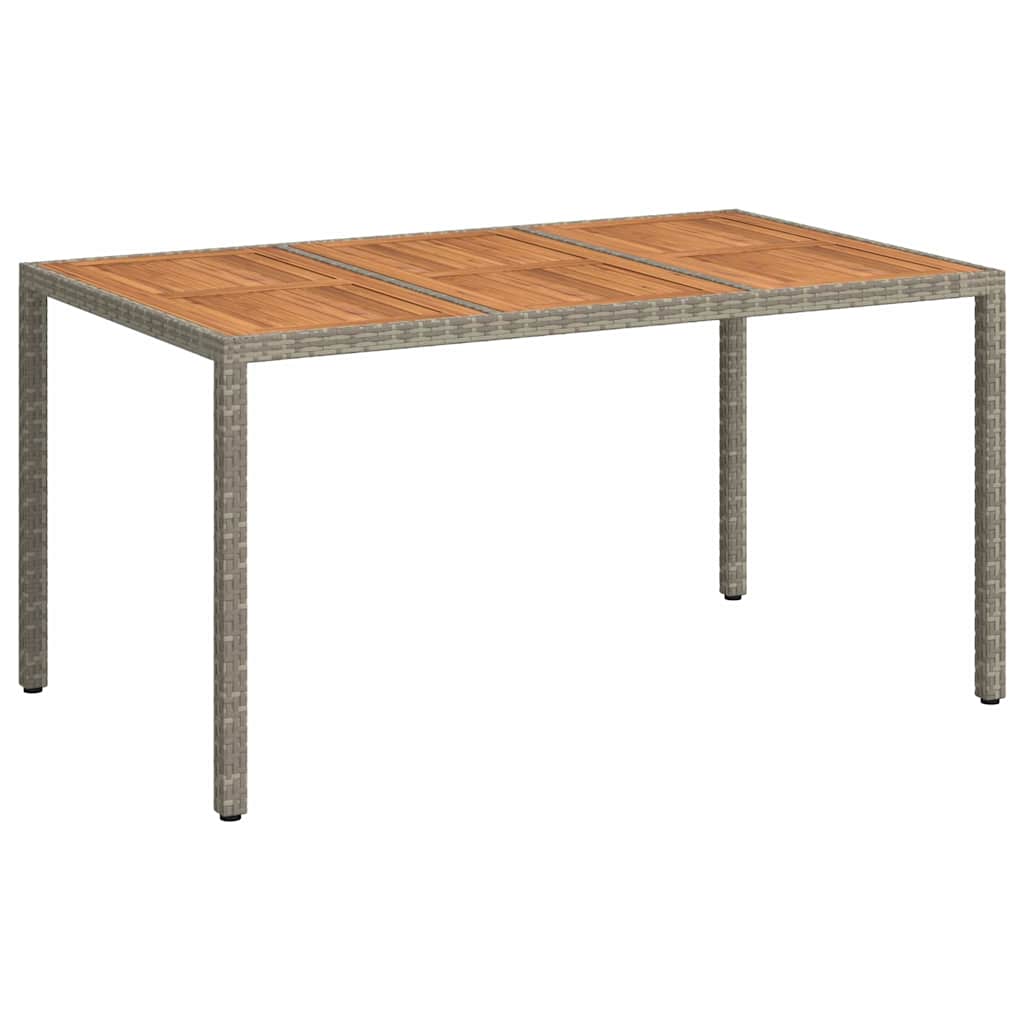 Tuinstafel Grijs 150 x 90 x 75 cm poly rattan is nu te koop bij PeponiXL, paradijselijk wonen!