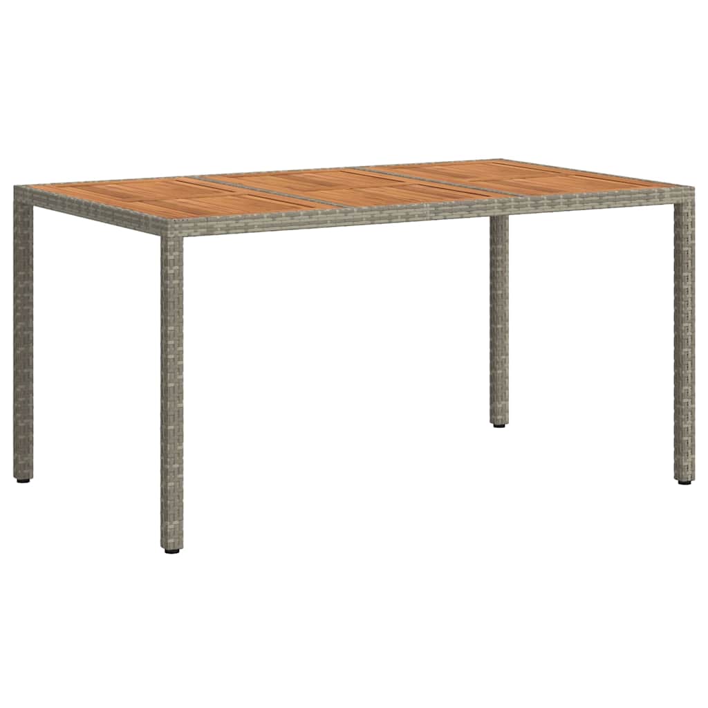 Tuinstafel Grijs 150 x 90 x 75 cm poly rattan is nu te koop bij PeponiXL, paradijselijk wonen!